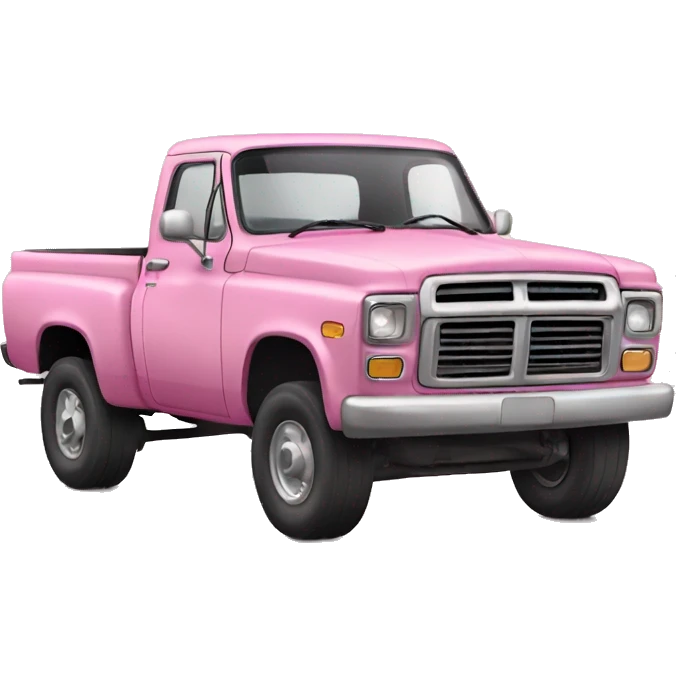Old pink pickup  emoji
