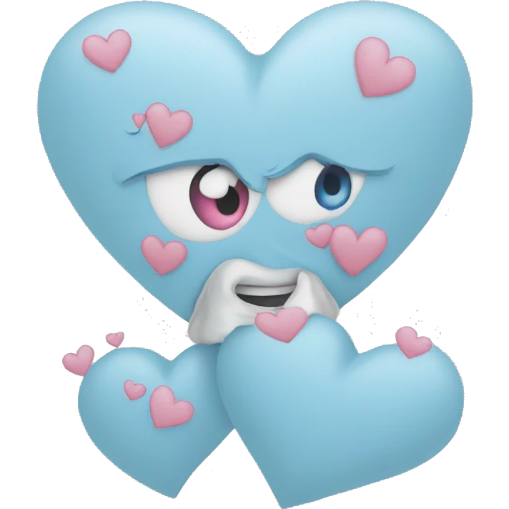 pastel blue Alice in wonderland heart emoji