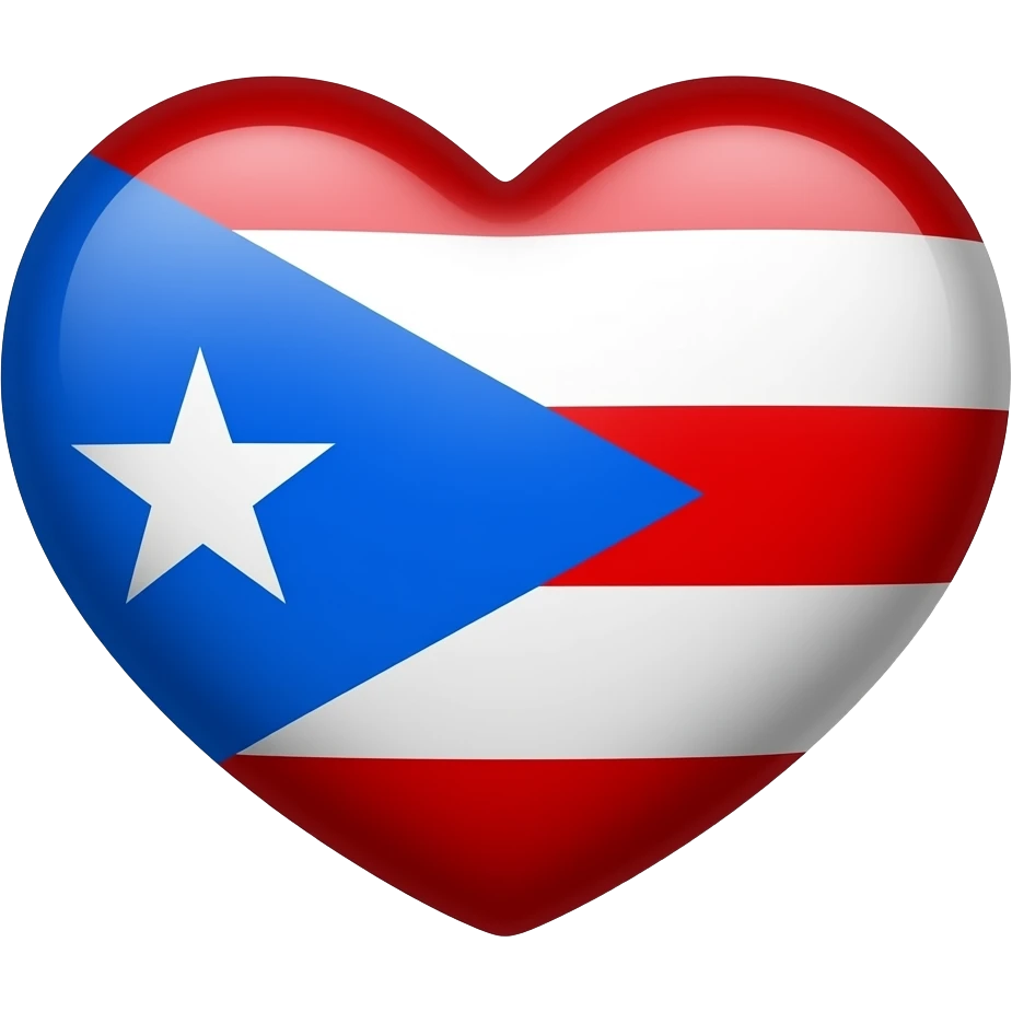 puerto rico heart flag emoji