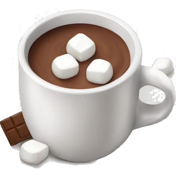 hot chocolate with marshmallows  emoji