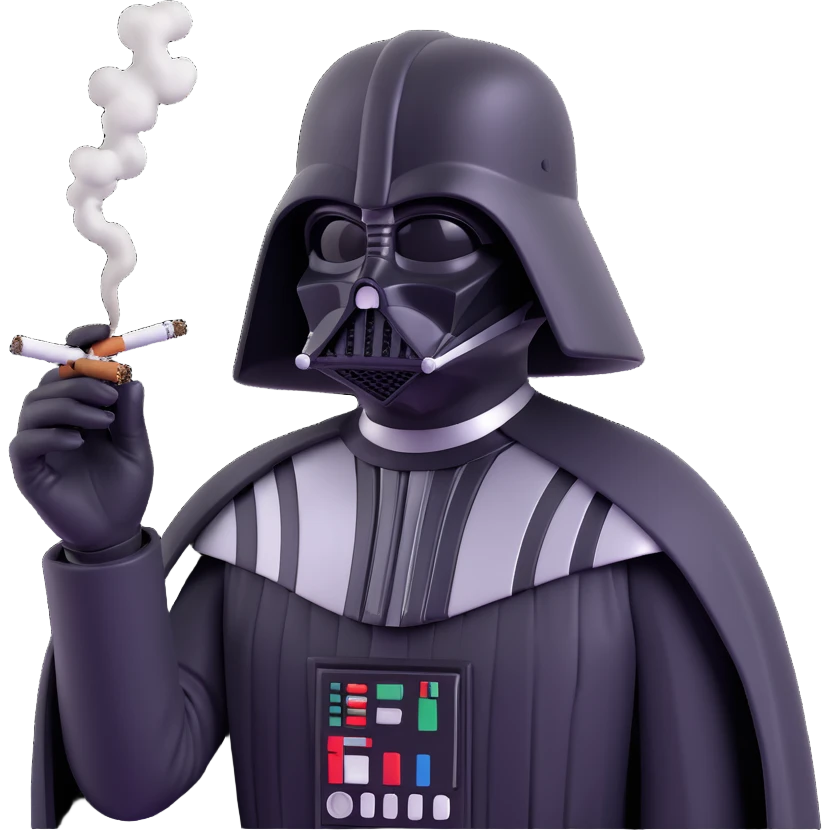 darth vader smoking cannabis emoji