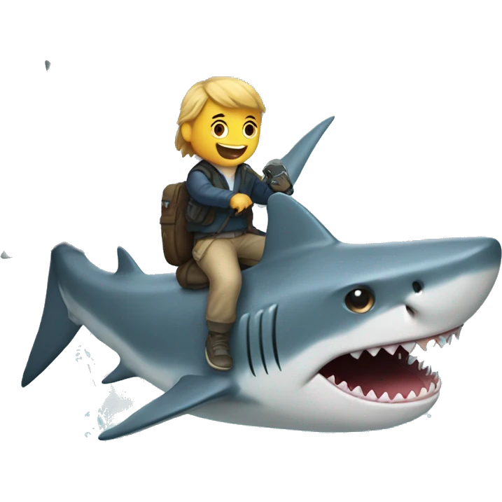 shark riding a wa emoji