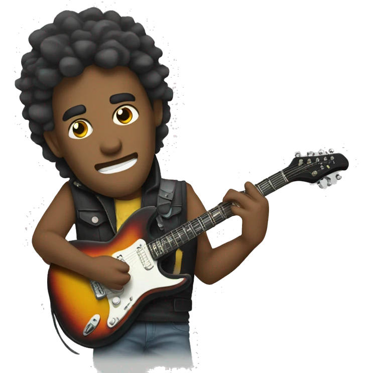 cool rock guitar emoji