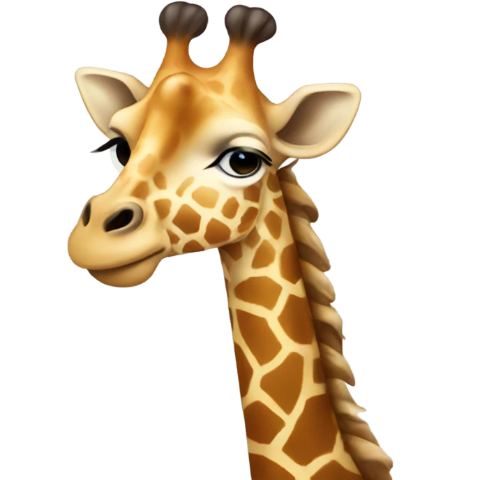 Giraffe with earrings emoji
