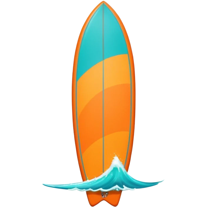 1 orange Surfboard with wave emoji