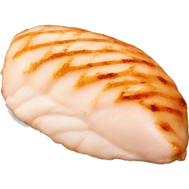 A single chicken breast fillet on a white background emoji