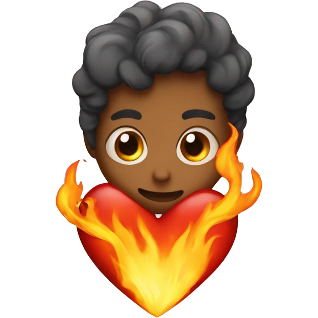 heart on fire sad emoji