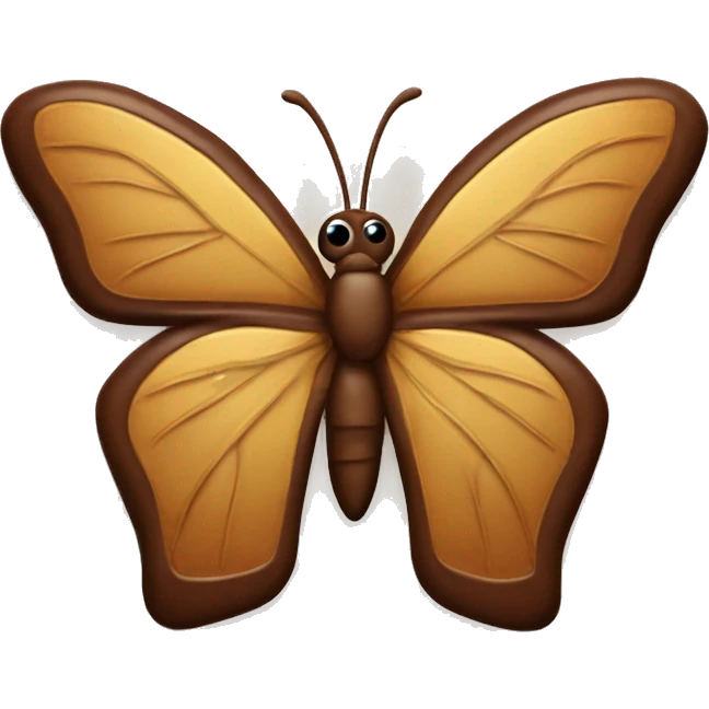 Mariposa con una barra de chocolate  emoji