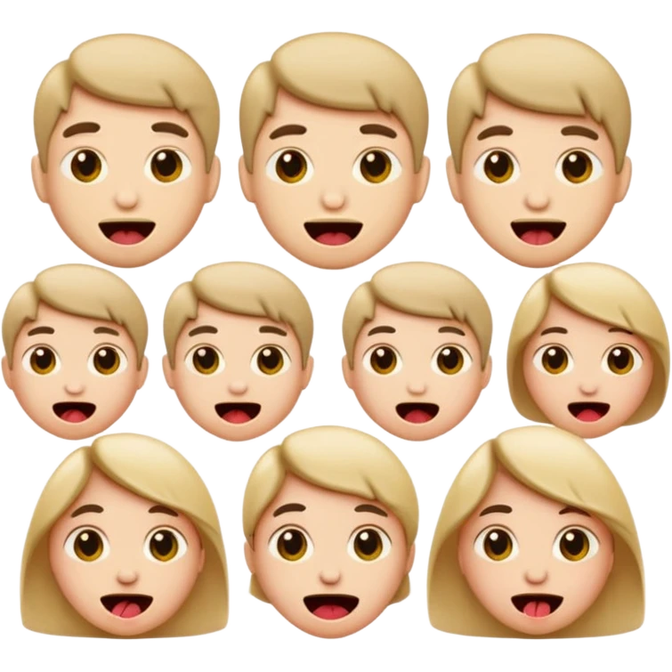classic emoji, neutral face, neither feminine nor masculine, playful look, tongue out emoji