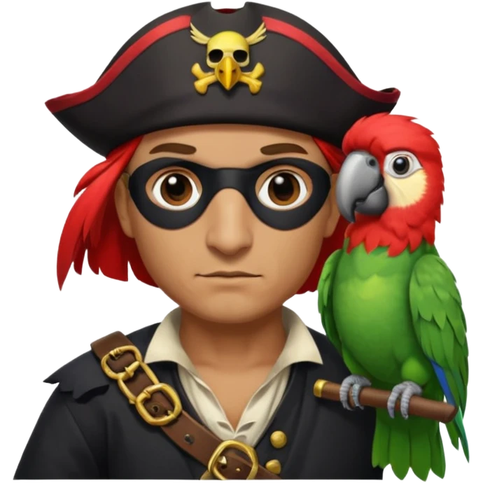 pirate and parrot emoji