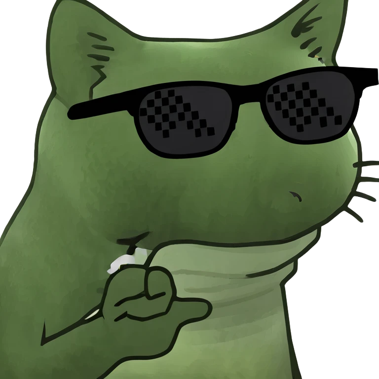 Cat with sunglasses emoji