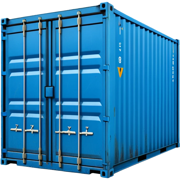Blue shipping container emoji
