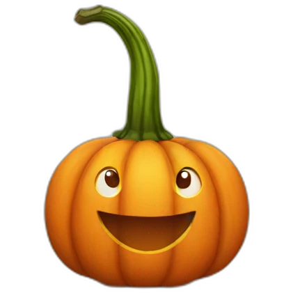 A friendly pumpkin emoji