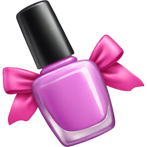 Nail Polish with a Bow emoji