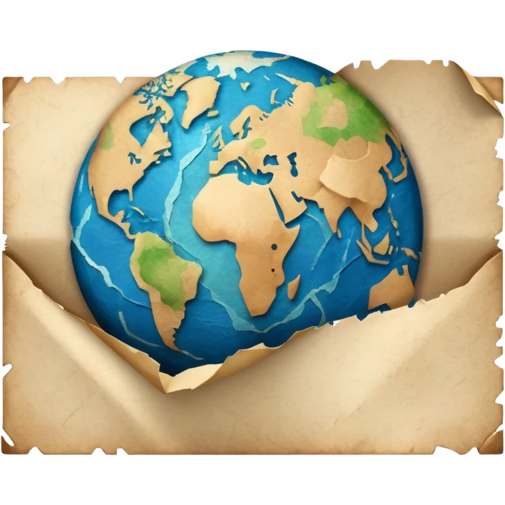 A voucher clipping with planet earth on it emoji