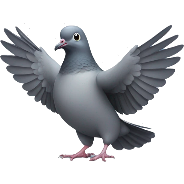 Pigeon with jazz hands emoji