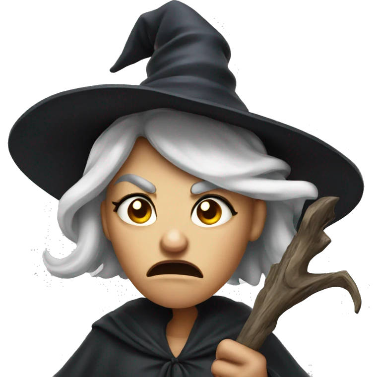 Angry funny witch  emoji