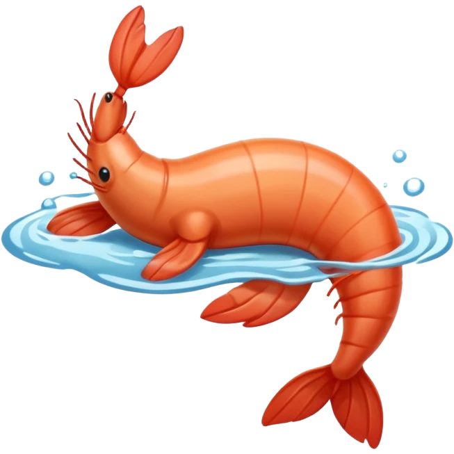 Una foca camarón emoji