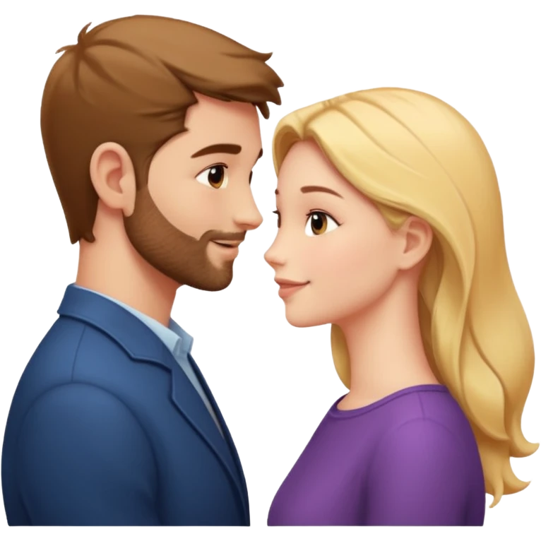 couple in love talking in profile emoji