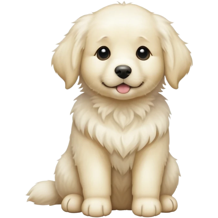 White   retriever  sitting emoji