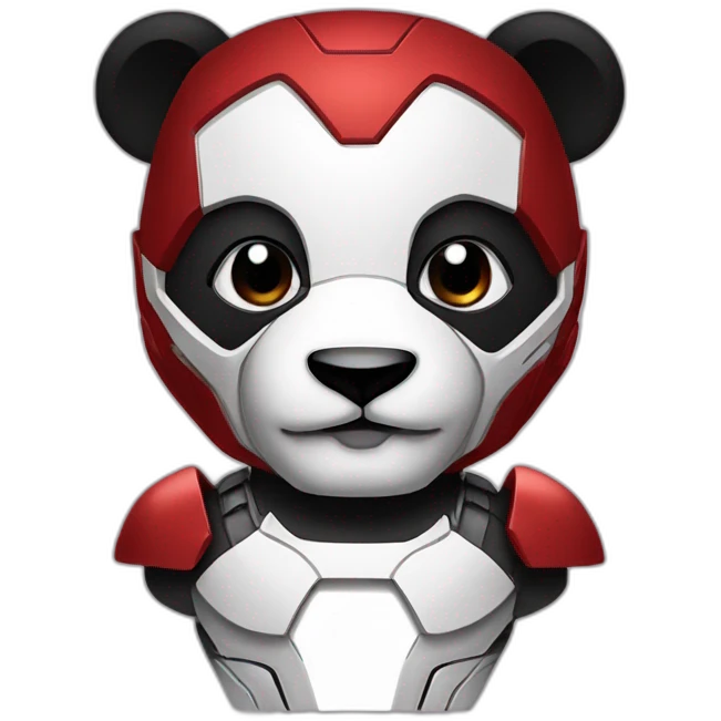 Iron Man Superhero Panda emoji