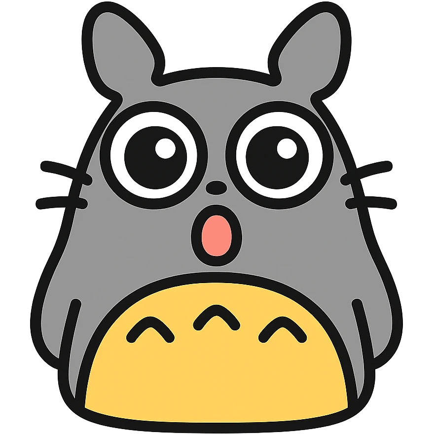 Totoro pogchamp emoji with big eyes emoji