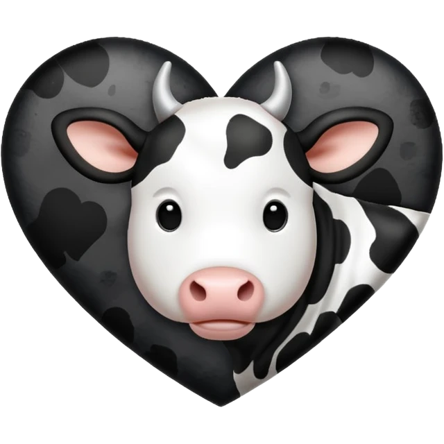 Cow print heart  emoji