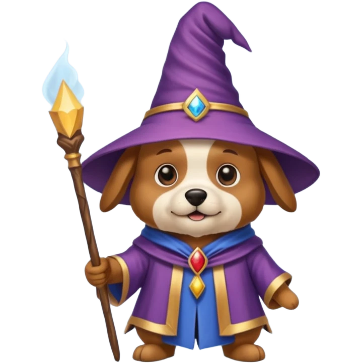 Dog wizard emoji