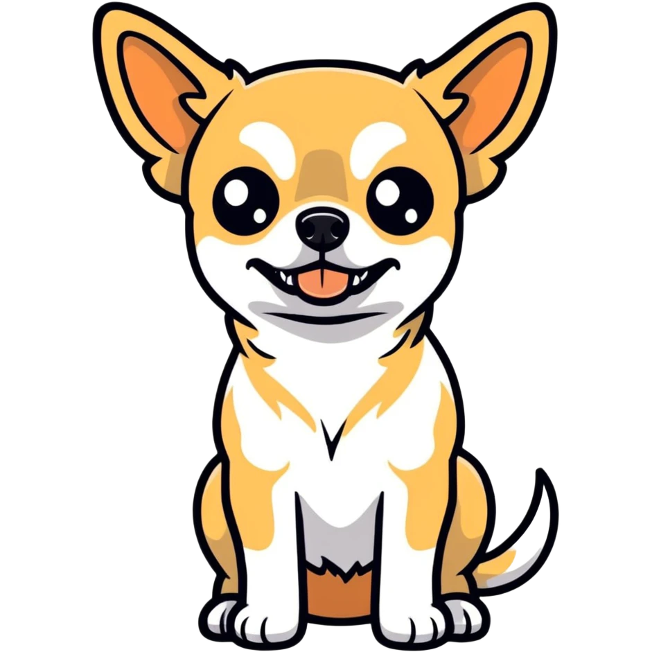 Scared chihuahua  emoji