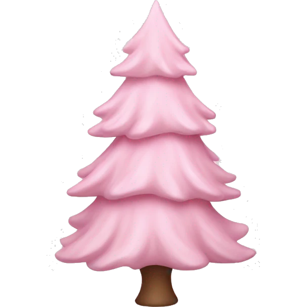 pastel pink christmas tree emoji