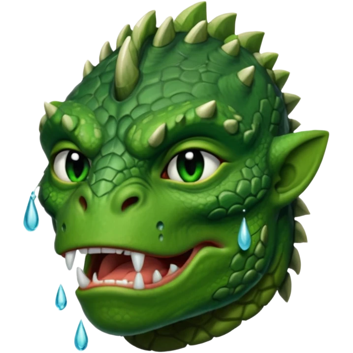 argonian warrior crying with tears emoji