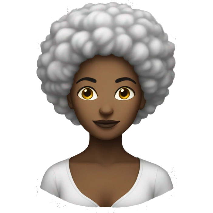 Afro leyla moon emoji