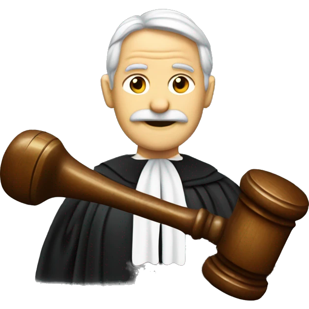 judge with hammer emoji