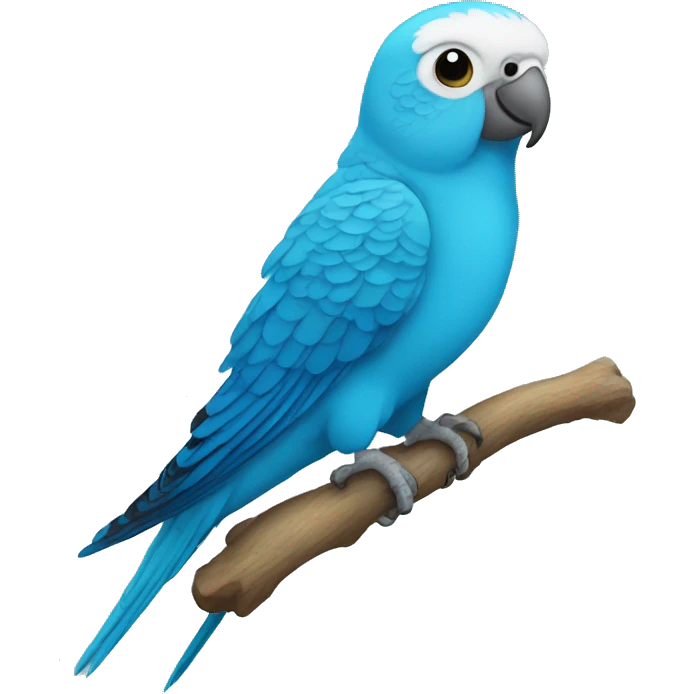 Blue parakeet emoji