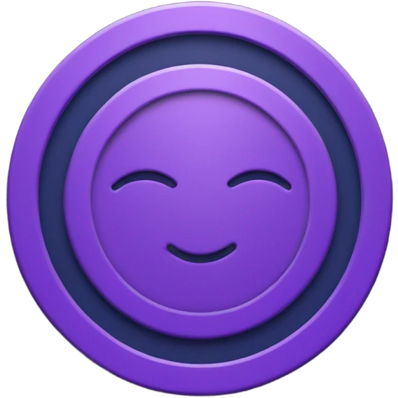 circle emblem in purple with thin navy blue outline   emoji
