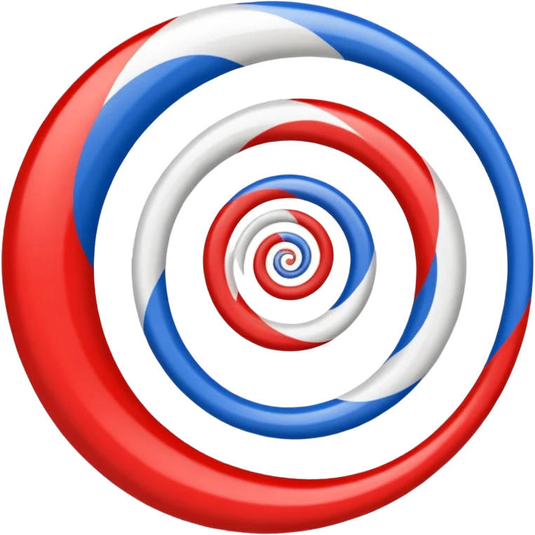 Red, White, and Blue counterclockwise emoji