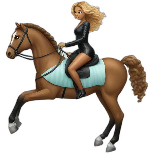 Beyoncé riding a glass horse emoji