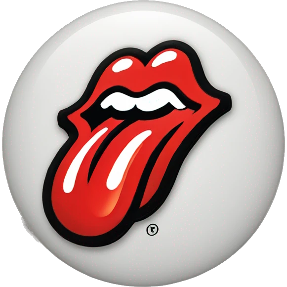 Rolling Stones logo emoji