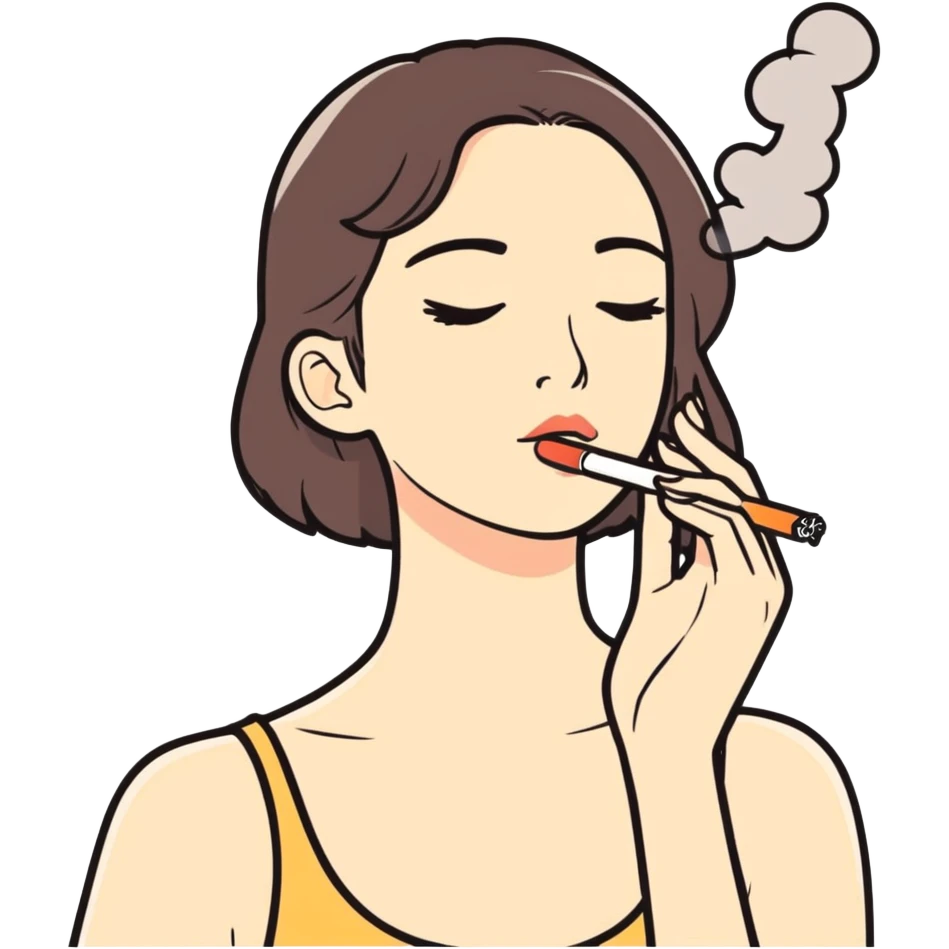 Girl smoking  emoji