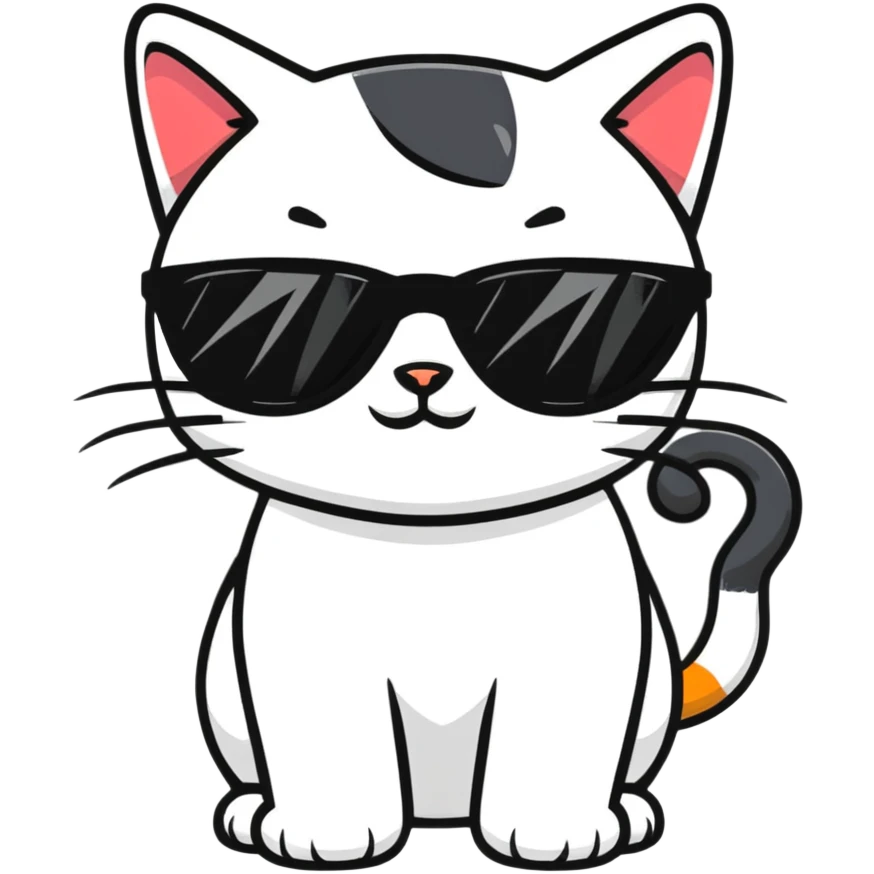 Cat with sunglasses emoji