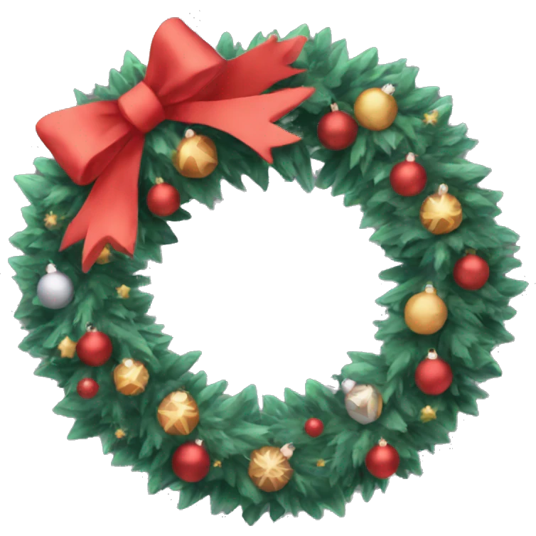 aesthetic cute christmas wreath  emoji
