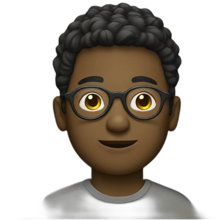 Boy with circlw specs emoji