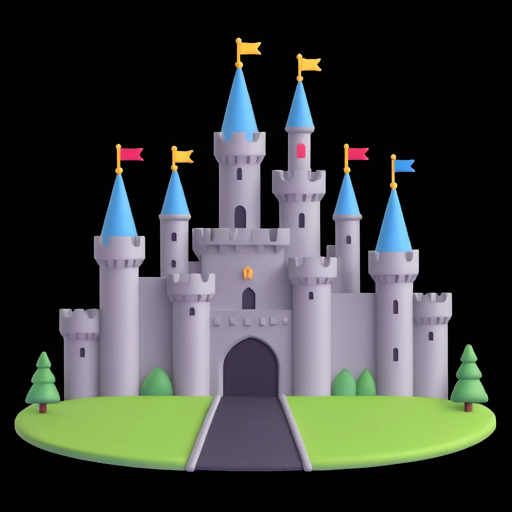 king and queen, castle background emoji