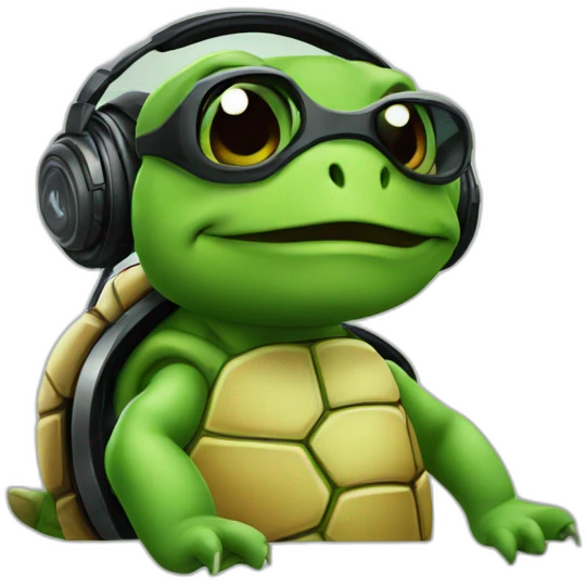 Dj turtle emoji