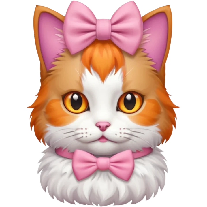 Cat but cat have 🎀  emoji