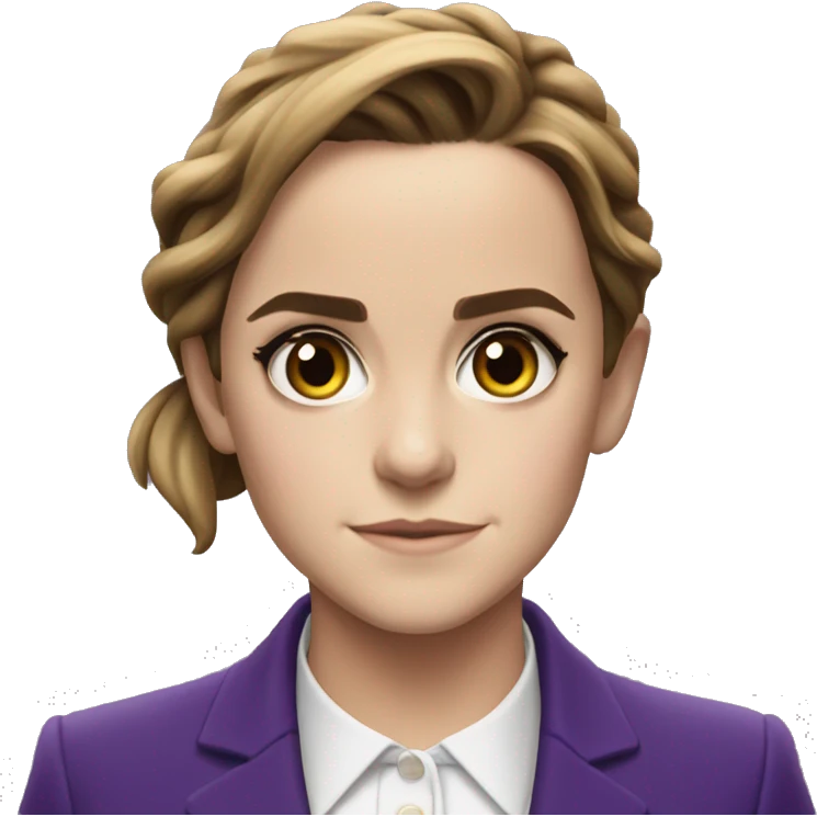 Emma Watson Violet Suit as Minister of Magic emoji