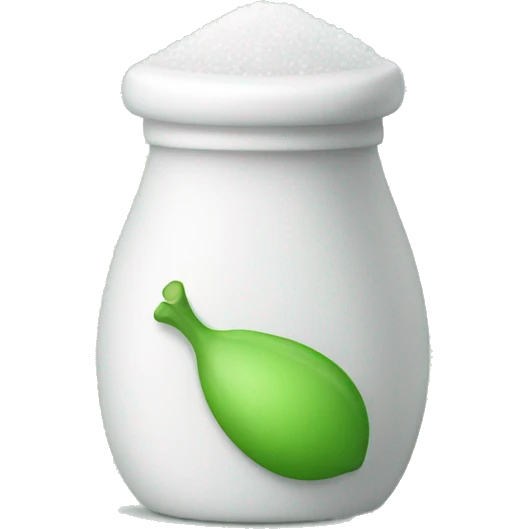 animated salt shaker with hints of green emoji
