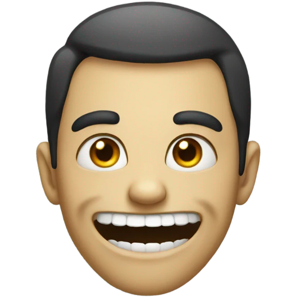 Creepy smile emoji