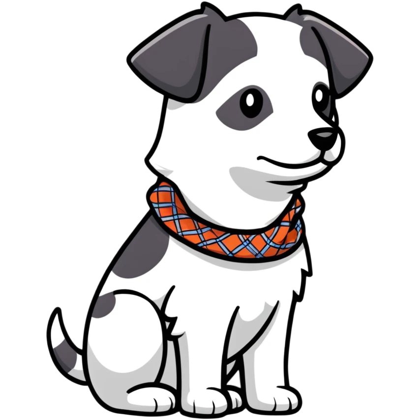 Dog with scarf emoji