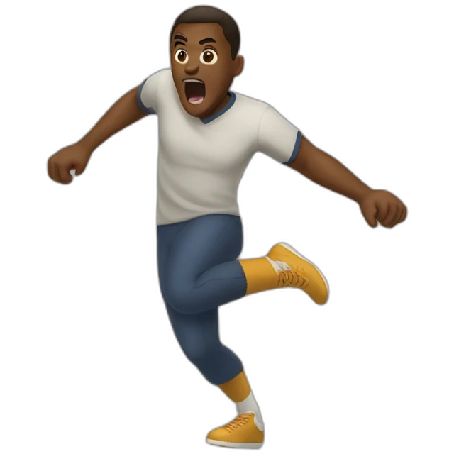 Kicking and screaming emoji